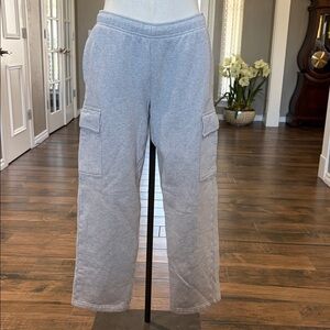 Men's Gray Cargo Sweatpants